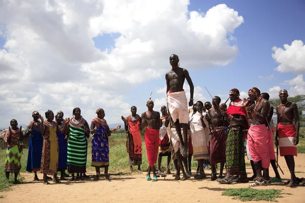 Dança tradicional do Samburu — Fotografia de Stock