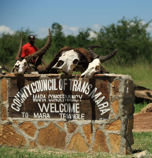 Welcome to the Mara Triangle sign — Stock Photo, Image