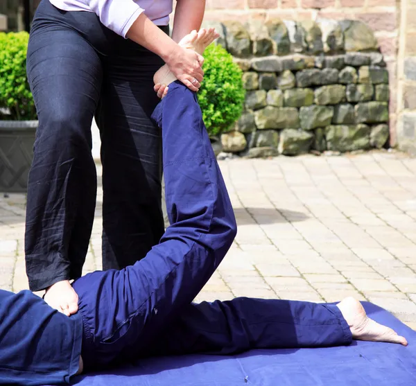 Stretching the lower back — Stock Photo, Image