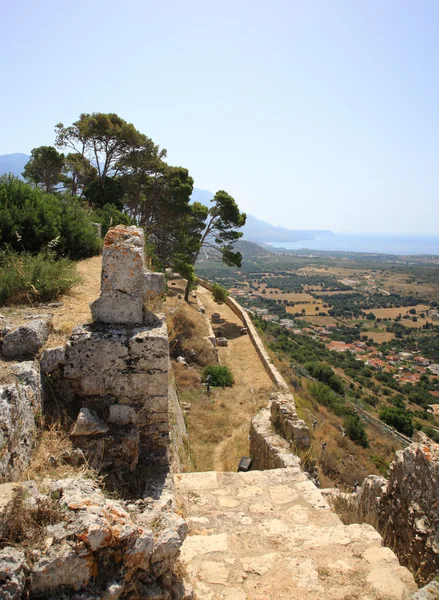 Vista mozzafiato dal Castello di Ayios Georgios Fotografia Stock