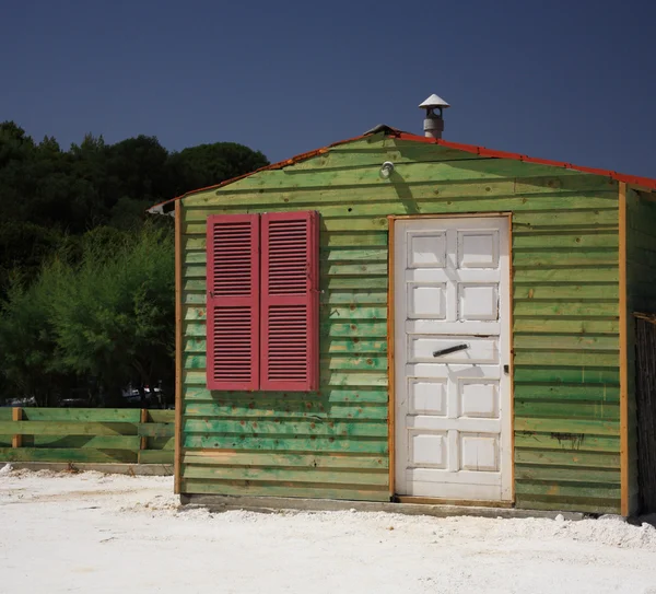 Grøn strand hytte Kefalonia - Stock-foto