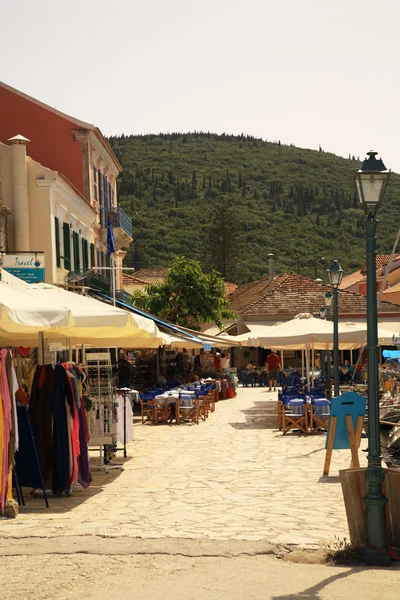 Fiskardo dorp kefalonia — Stockfoto