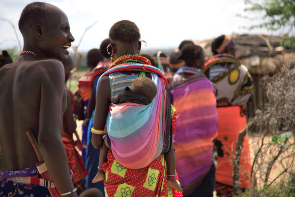 Samburu women and children