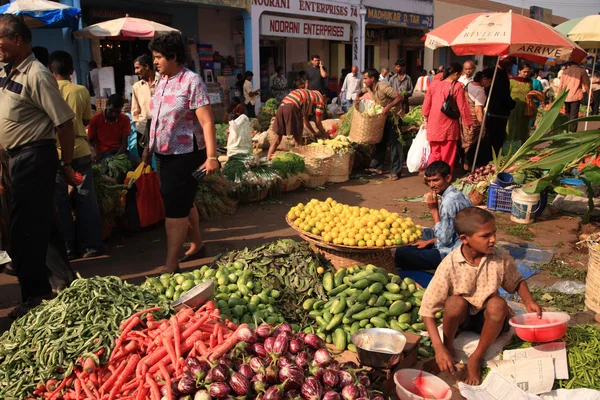 Obst- und Gemüsemarkt goa — Stockfoto