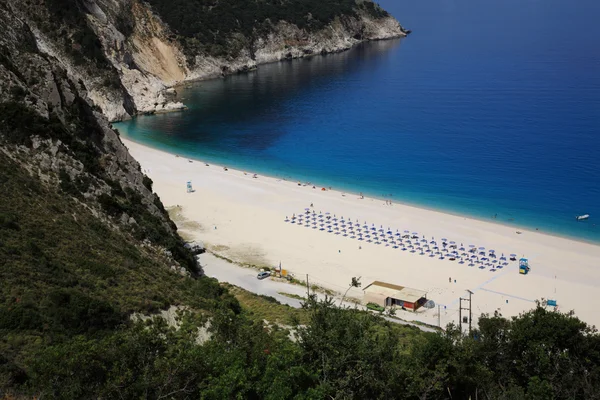 Berühmter Myrtos-Strand — Stockfoto