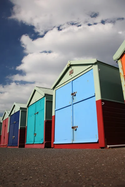 Cabanas de praia em Hove, Brighton — Fotografia de Stock