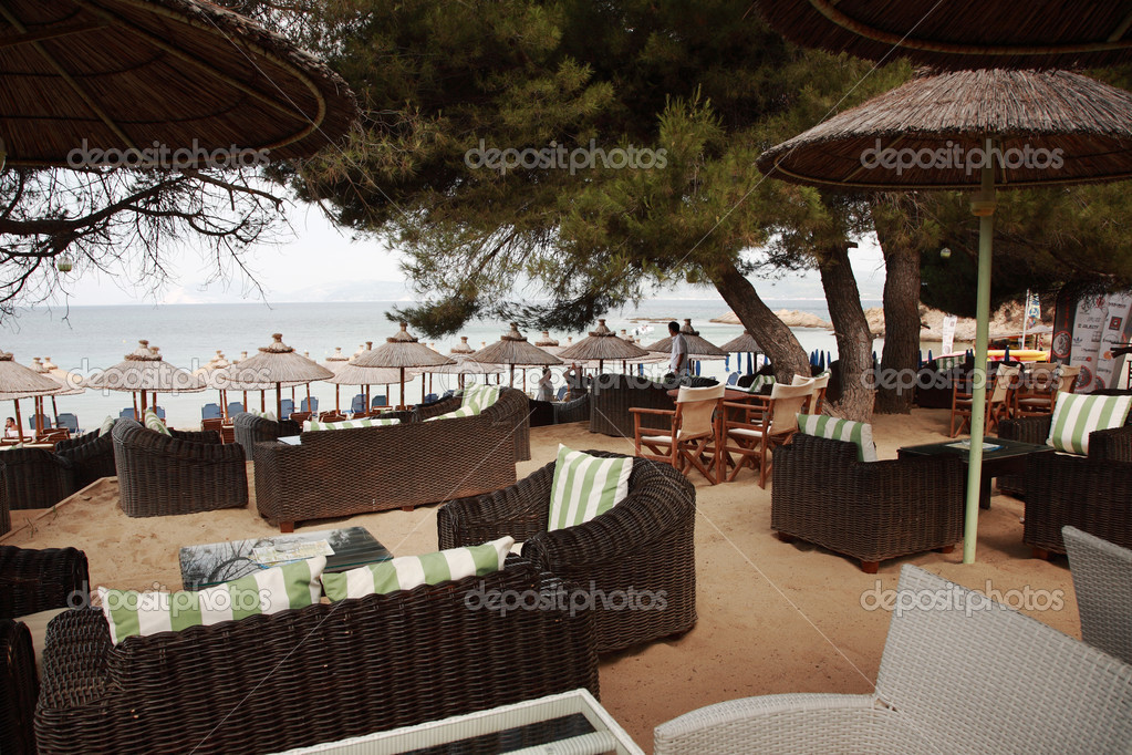 Bar On Banana Beach Skiathos Stock Photo Debstheleo