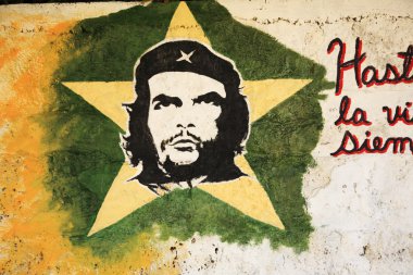 Resim che guevara bir duvar