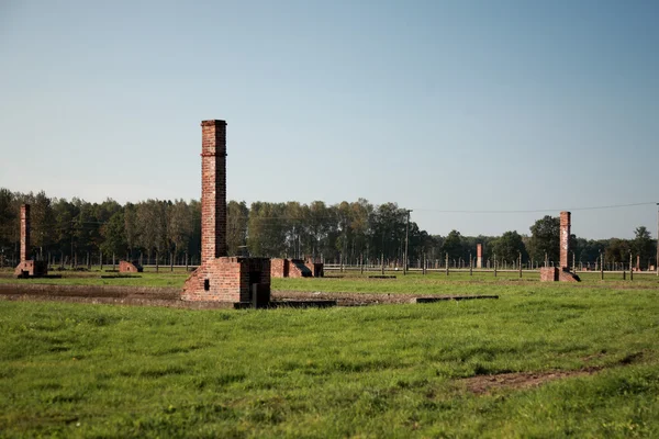 Kominy w Auschwitz-Birkenau — Zdjęcie stockowe