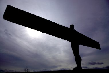 Silhouette of Angel of the North clipart