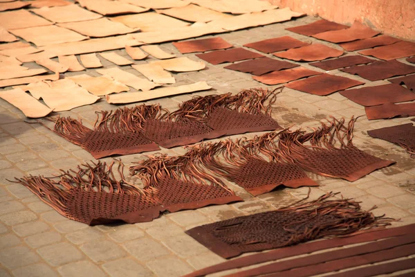 Leather drying — Stock Photo, Image