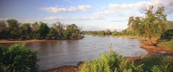 Vista panoramica sul fiume Ewaso Nyiro — Foto Stock