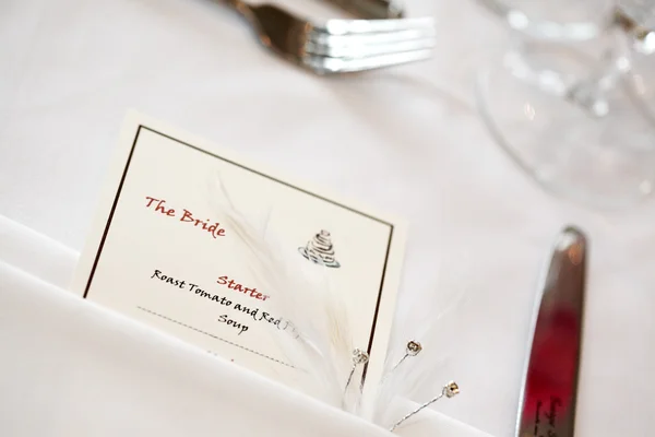 The Bride's place setting — Stock Photo, Image