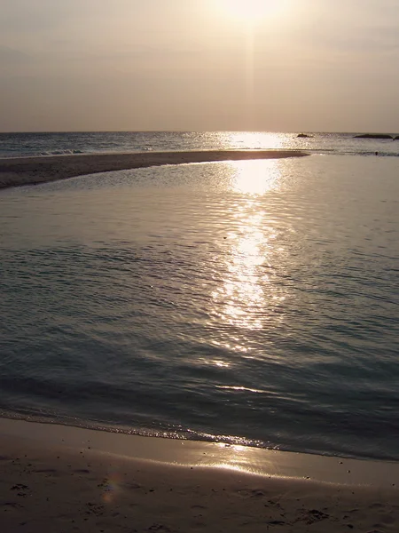 Sandbank sunset — Stock Photo, Image