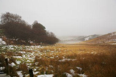 north yorkshire dubalar üzerinde kış