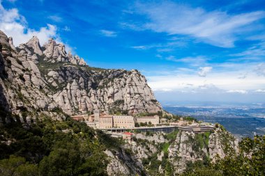 Montserrat monastery yakınındaki barcelona, Katalonya, İspanya.