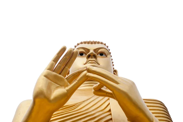 Гигантский Будда, одинокий на белом — стоковое фото