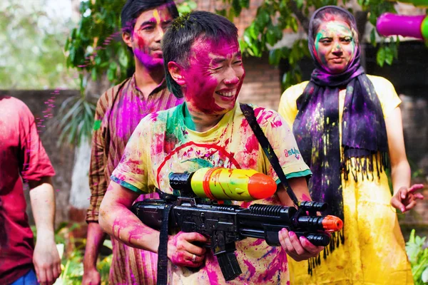 Holi festival celebrations in India — Stock Photo, Image