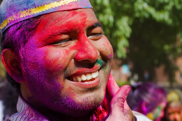 在印度洒红节庆祝活动 — 图库照片