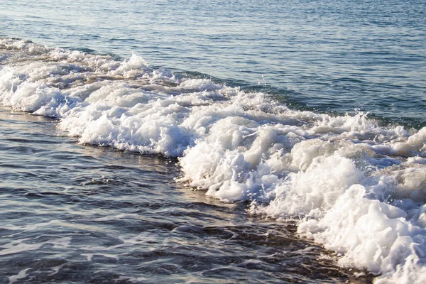 Прекрасний Морський Пейзаж Морськими Хвилями Піском Морські Хвилі Пляжі — стокове фото