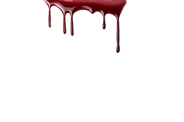 Salpico Sangue Sangue Fluir Para Baixo Maldito Padrão Conceitos Sangue — Fotografia de Stock