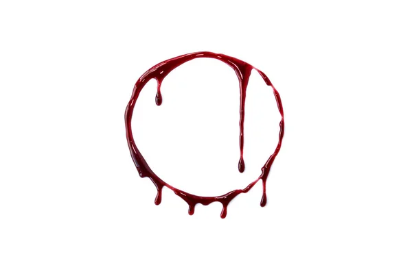 Blood Spatter Circle Blood Flowing Bloody Pattern Concepts Blood Can Stok Gambar