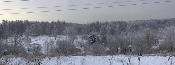 Paisaje Invernal Las Afueras Ciudad —  Fotos de Stock