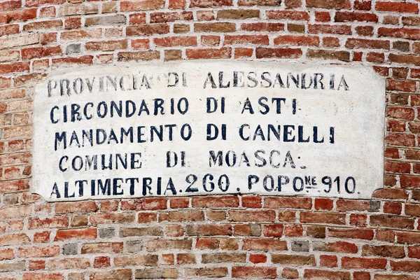 Provincia di alessandria, telt di moasca — Stockfoto