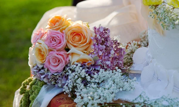 Detail svatební kytice. — Stock fotografie