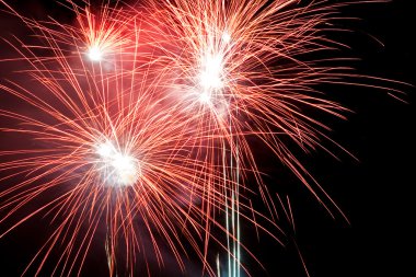 Fireworks siyah gökyüzü karşı