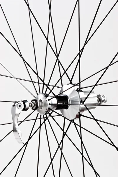 一辆自行车车轮的细节. — 图库照片