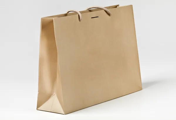 Beige shopping väska. — Stockfoto