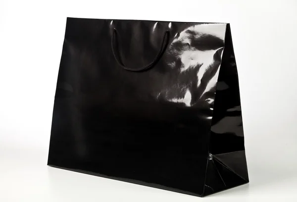 Black shopping bag. — Stock Photo, Image