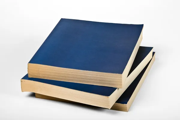 Livros azuis em branco — Fotografia de Stock