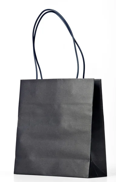 Siyah alışveriş çantası. — Stok fotoğraf