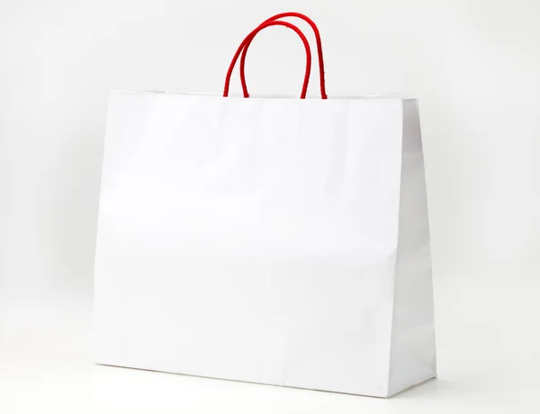 Bolsa de compras branca . — Fotografia de Stock