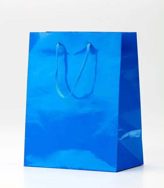 Bolsa de compras azul. — Foto de Stock