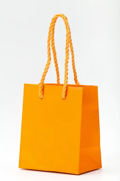 Orange shopping väska. — Stockfoto