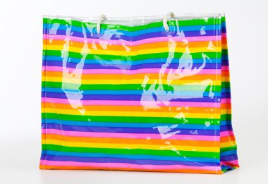 renkli plastik torba.