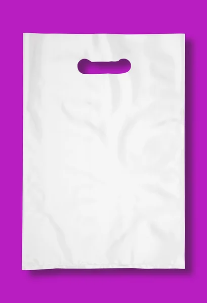 Plastic bag on fuchsia. — Stock Photo, Image