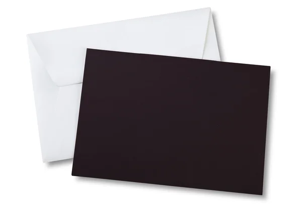 Carte marron sur enveloppe blanche — Photo