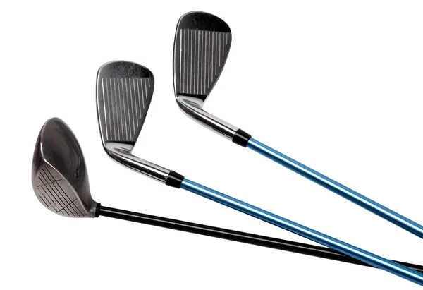 Golf clubs op wit — Stockfoto