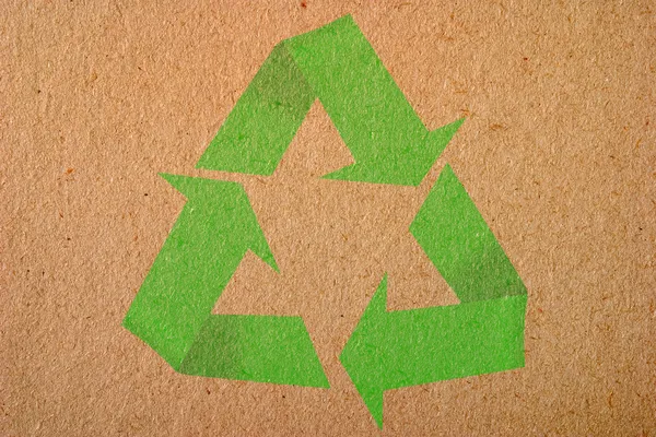 Fond naturel avec symbole de recyclage — Photo