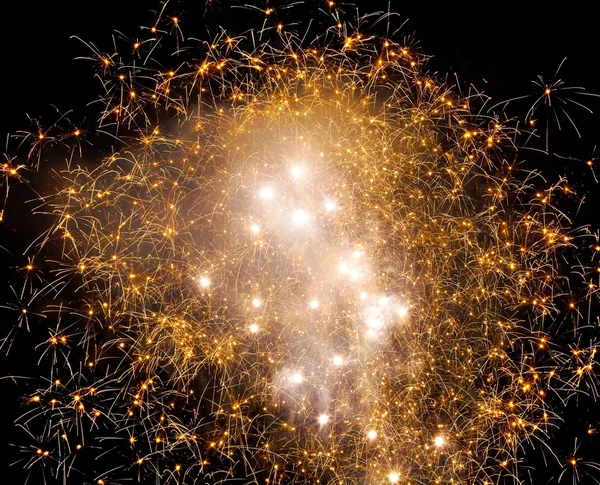 Fireworks against a black sky — Stock Photo, Image