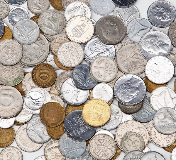 Tło wzór monety europejskie. — Zdjęcie stockowe