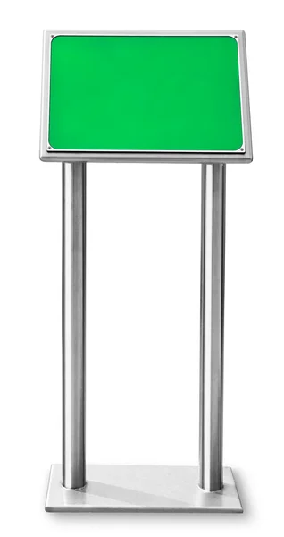Blank green sign on white. — Stock Photo, Image