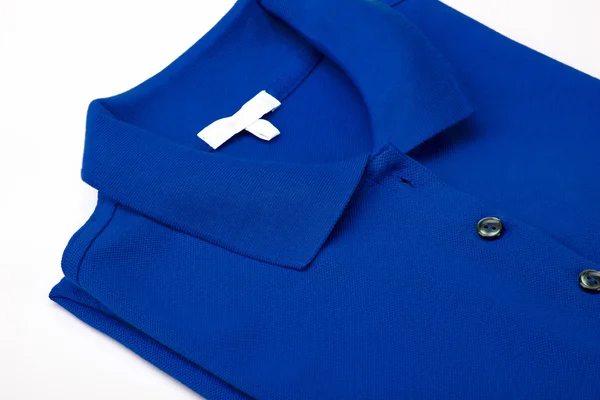 Blauwe polo shirt — Stockfoto