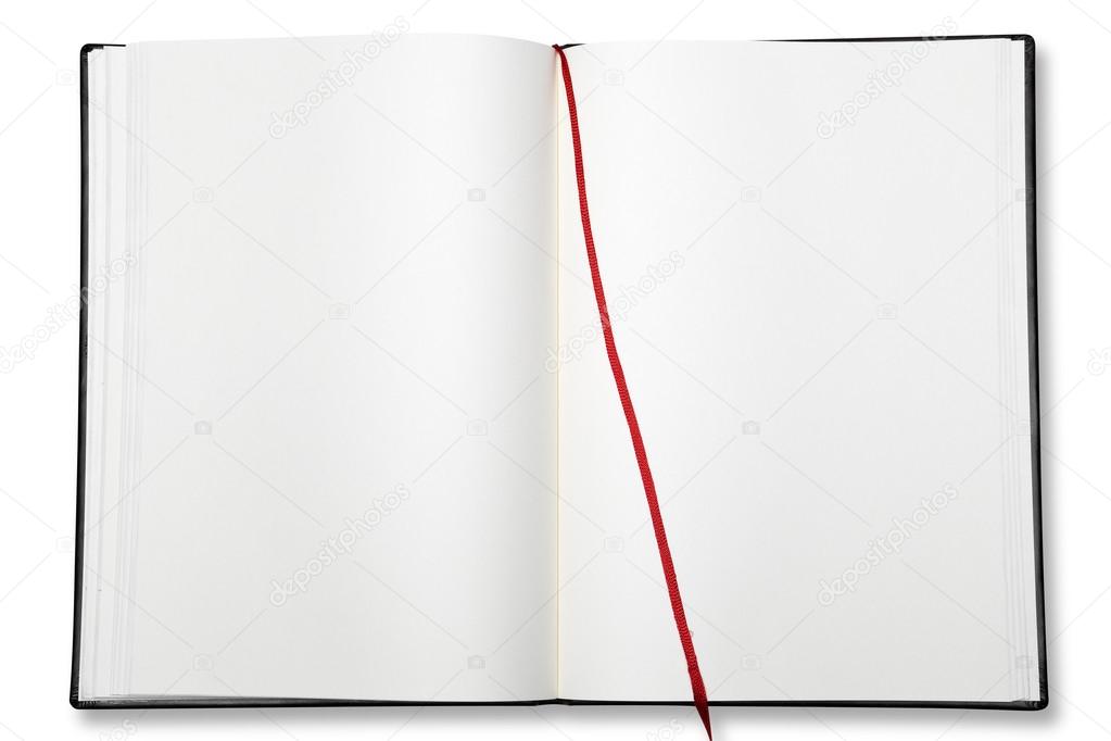 Open blank exercise book.