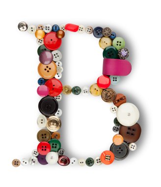 düğmeleri alfabesi - mektup b