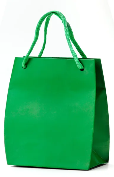 Zöld bevásárló táska. — Stock Fotó